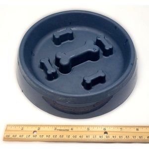 Slow Feeder Navy Blue Dog Water Bowl 8 Inch Diameter Generic